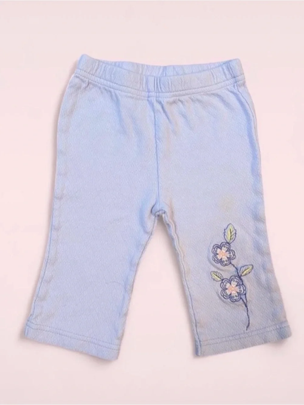 Vintage Vitamin baby Lavender Floral Embroidered baby girl outfit set
